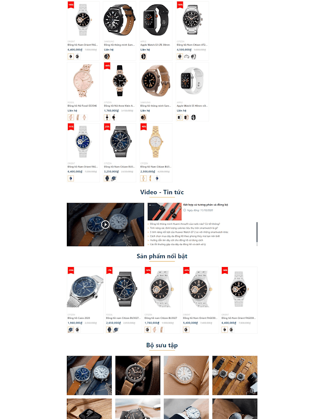 Template blogspot bán đồng hồ và tiếp thị liên kết